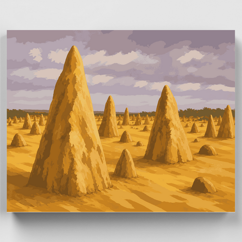 Golden Pinnacles Desert - Paint by Numbers Kit