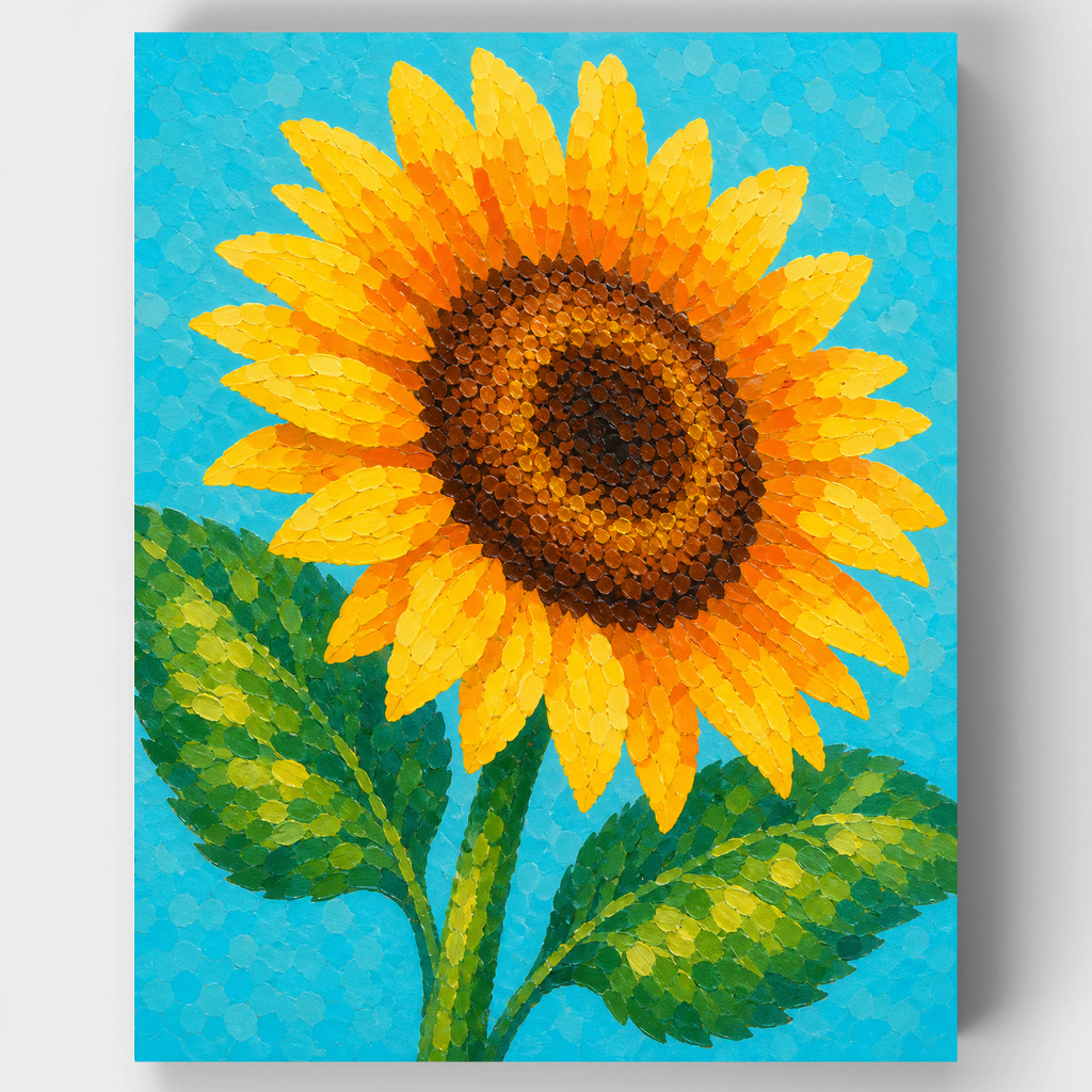 Golden Sunflower Bloom - Paint by Numbers Kit