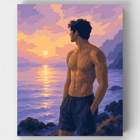 Golden Sunset Gaze - Paint by Numbers Kit