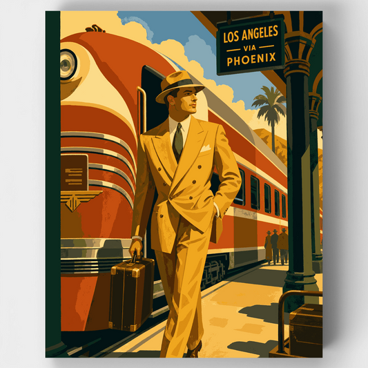 Golden Traveler Arrival - Paint by Numbers Kit