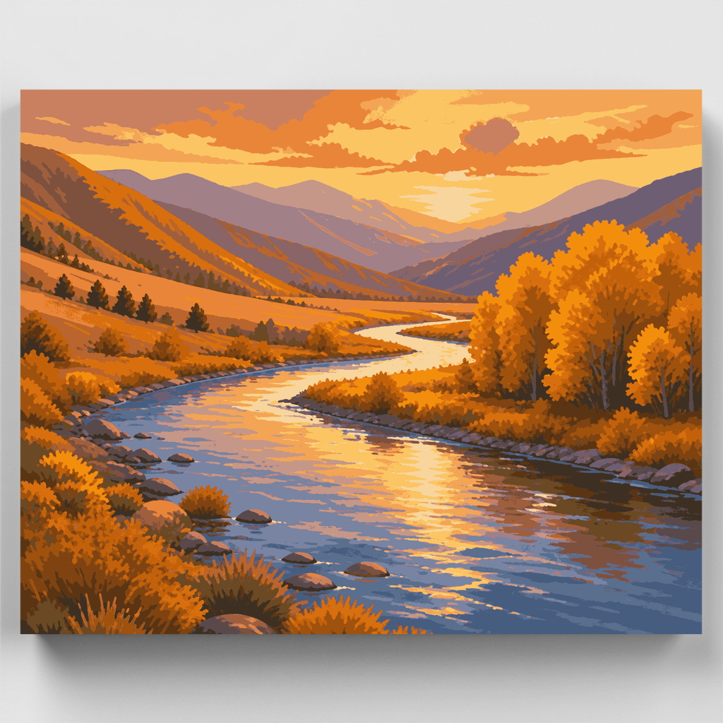 Valle del río Golden Trout - Kit de pintura por números — Estándar