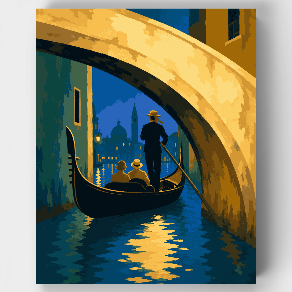 Góndola bajo el puente - Kit de pintura por números — Estándar