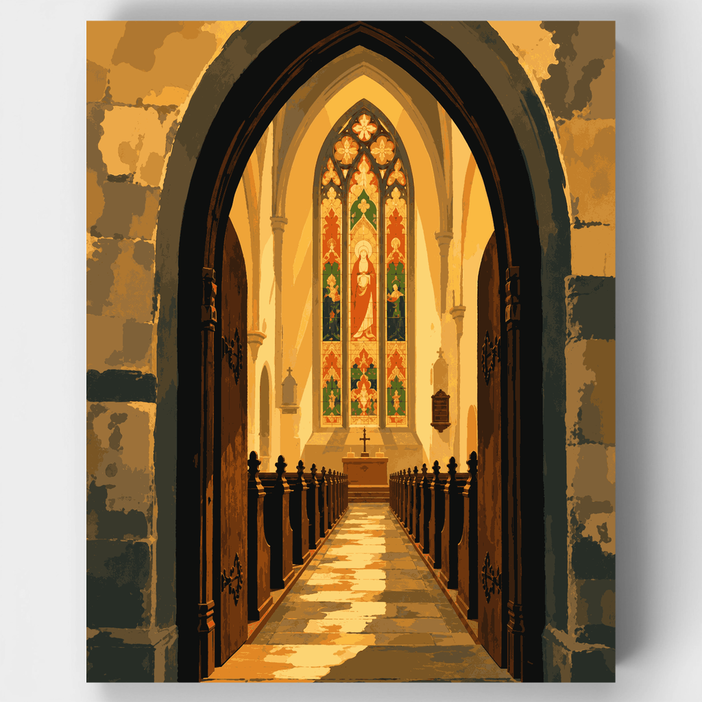 Gothic Cathedral Light - Paint by Numbers Kit