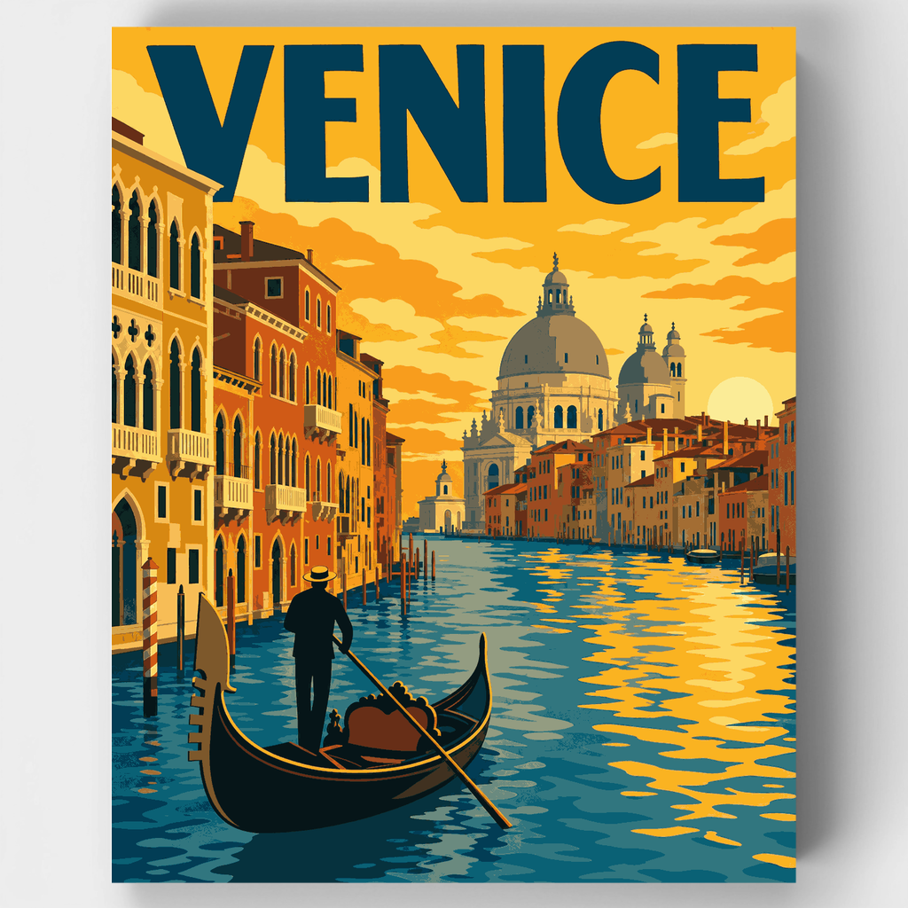 Atardecer en el Gran Canal - Kit de pintura por números — Estándar