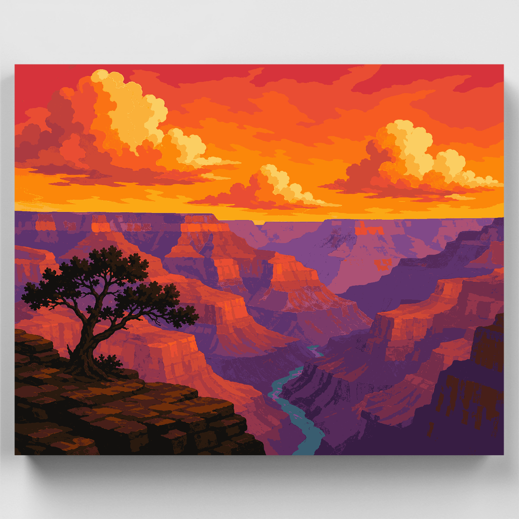 Gran Cañón al atardecer - Kit de pintura por números — Estándar