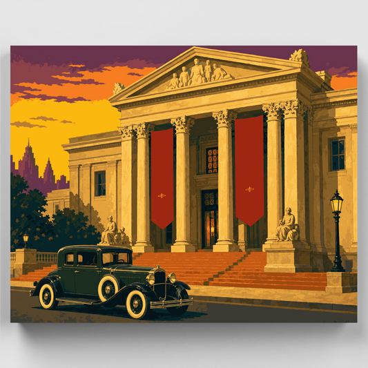 Grand Museum Steps - Paint by Numbers Kit
