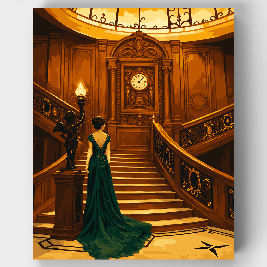 Grand Staircase Lady - Paint by Numbers Kit