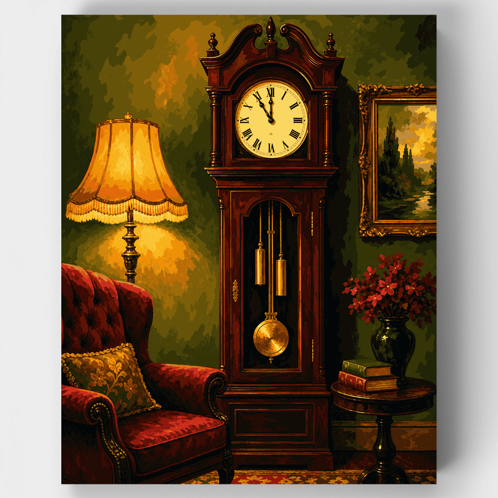 Kit de pintura por números - Estudio de reloj de abuelo — Estándar