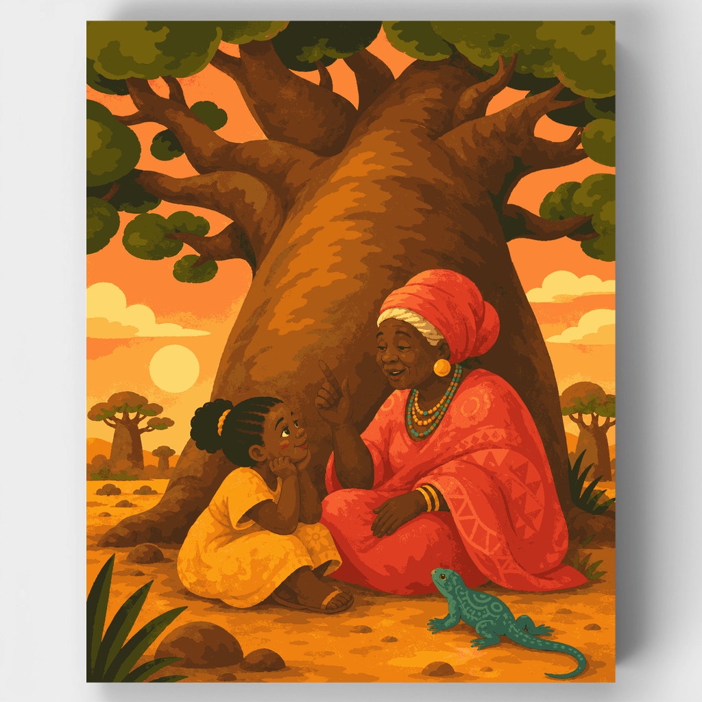 Historia de la abuela - Kit de pintura por números — Estándar