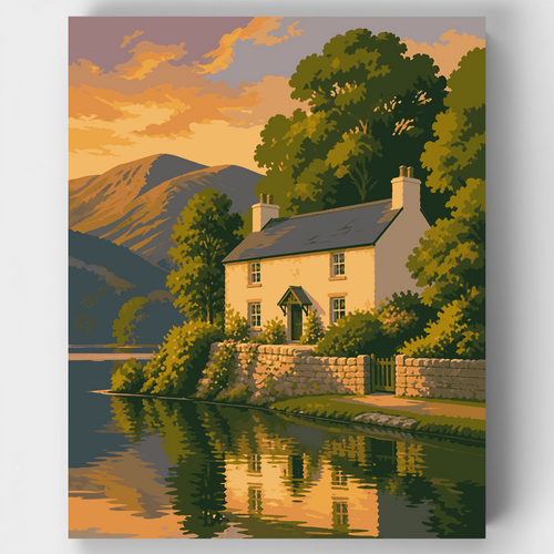 Grasmere Lakeside Glow - Paint by Numbers Kit