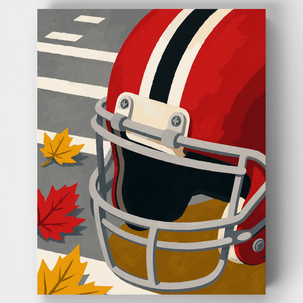 Gridiron Autumn Helmet - Paint by Numbers Kit