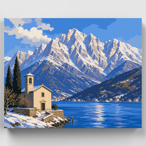 Grigne Peaks Chapel - Paint by Numbers Kit
