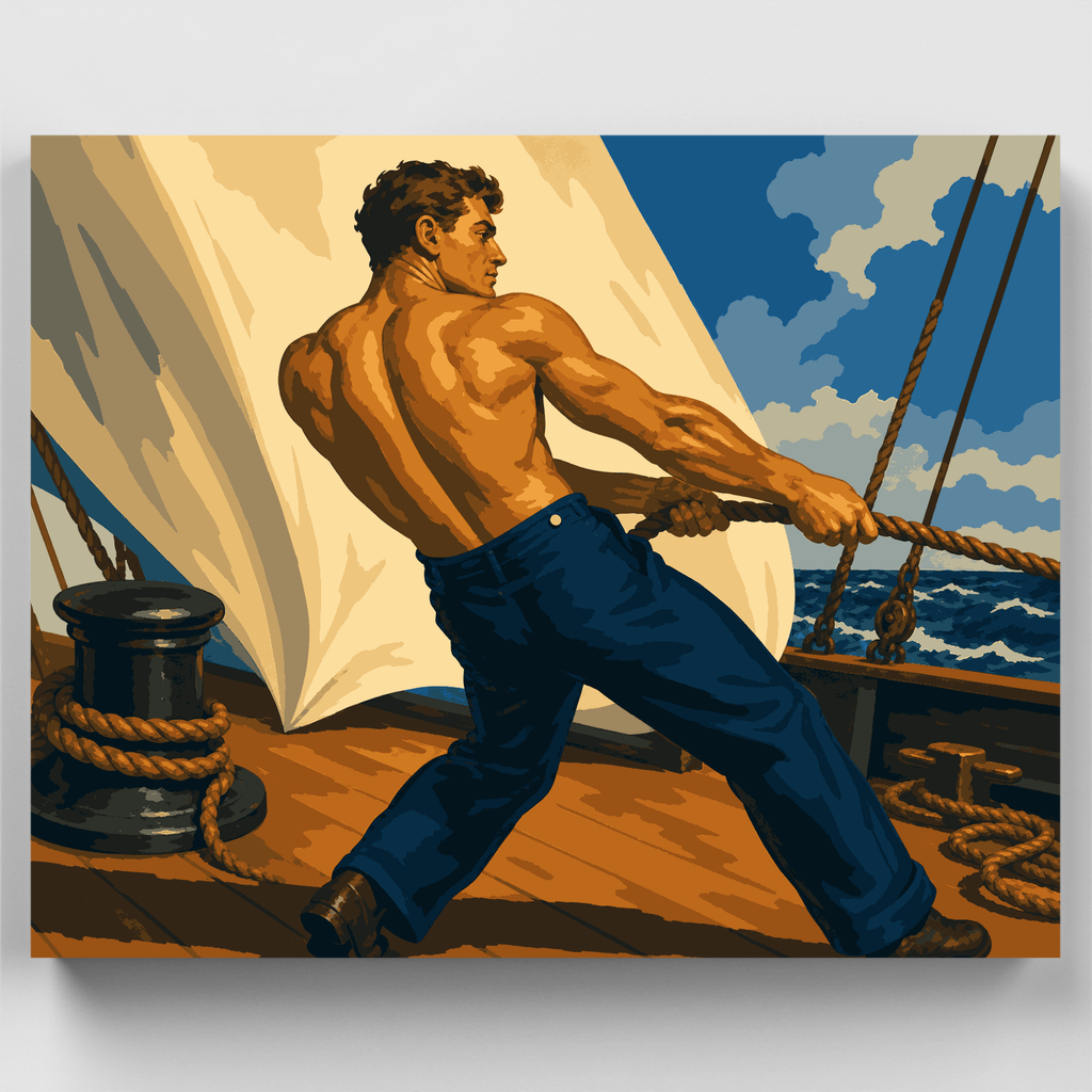 Arrastrando la línea - Kit de pintura por números — Estándar