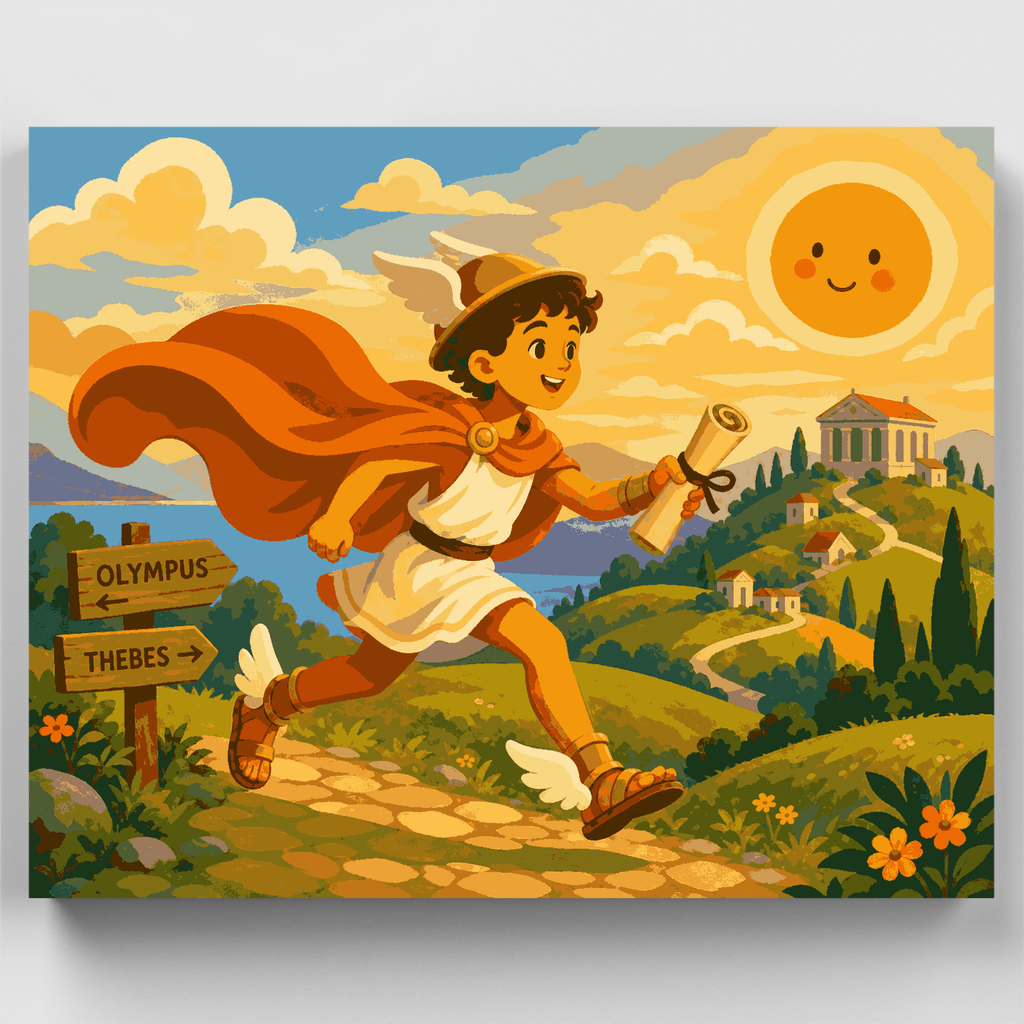 Hermes, el mensajero: Kit de pintura por números — Estándar