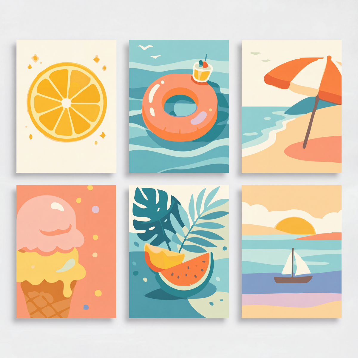 Summer - Mini Paint by Numbers Set