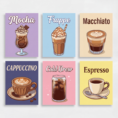 Coffee Shop Favorites - Mini Paint by Numbers Set