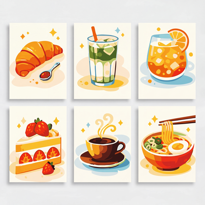 Café Delights - Mini Paint by Numbers Set