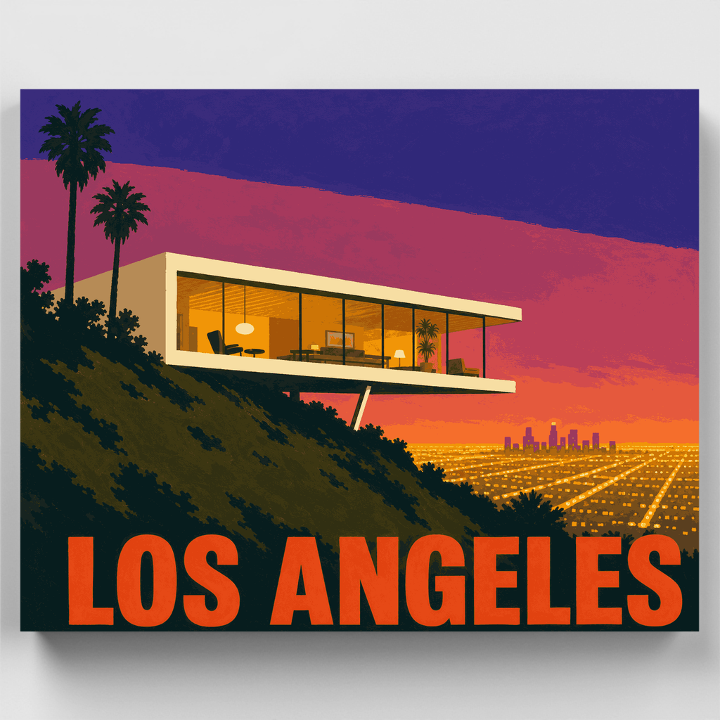 Refugio en Hollywood Hills - Kit de pintura por números — Estándar