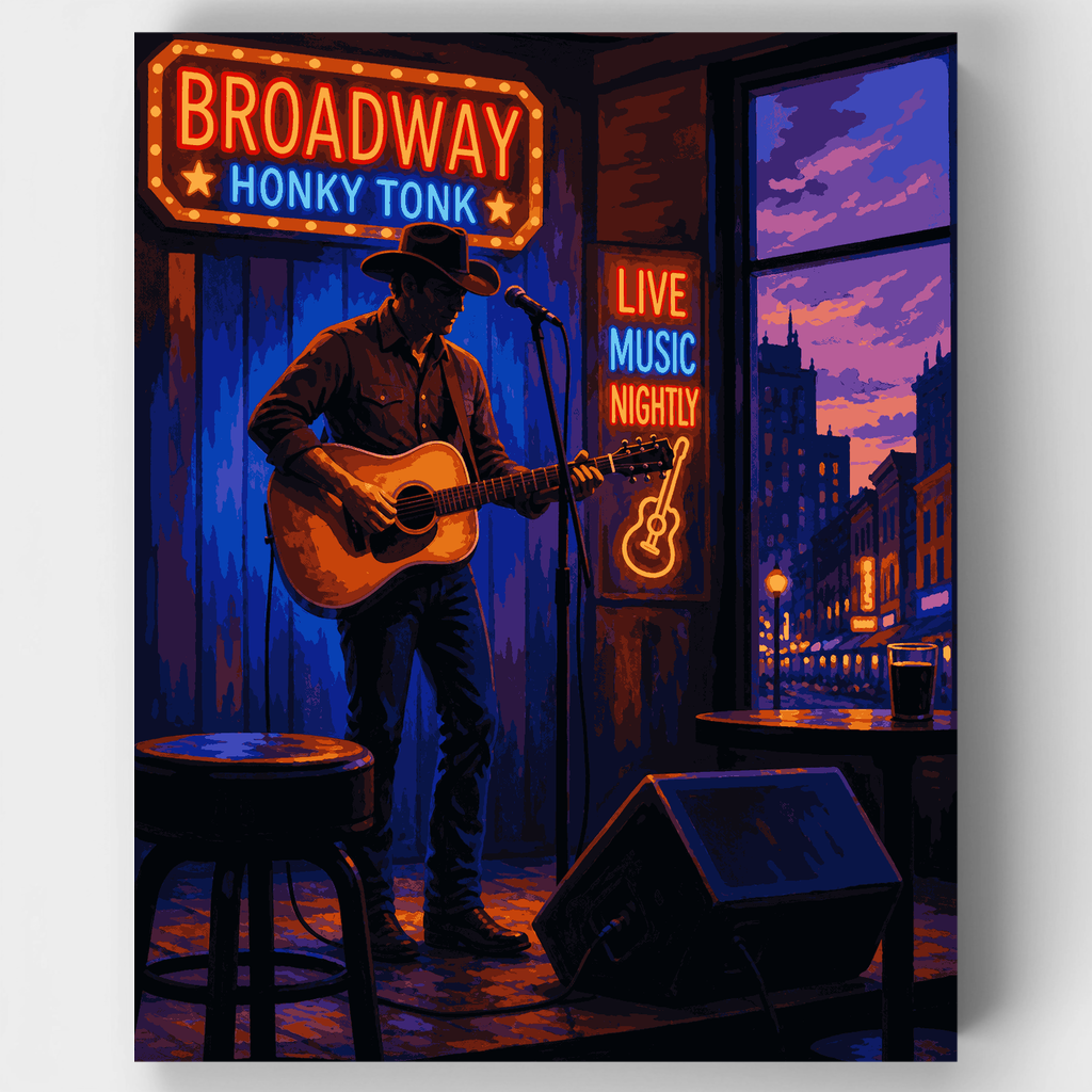 Serenata Honky Tonk - Kit de pintura por números — Estándar