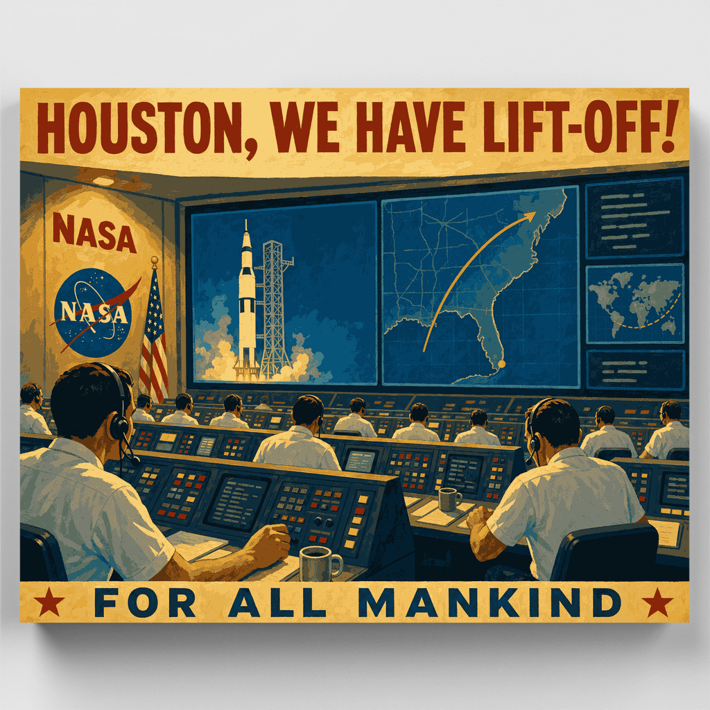 Houston Mission Control - Paint by Numbers Kit
