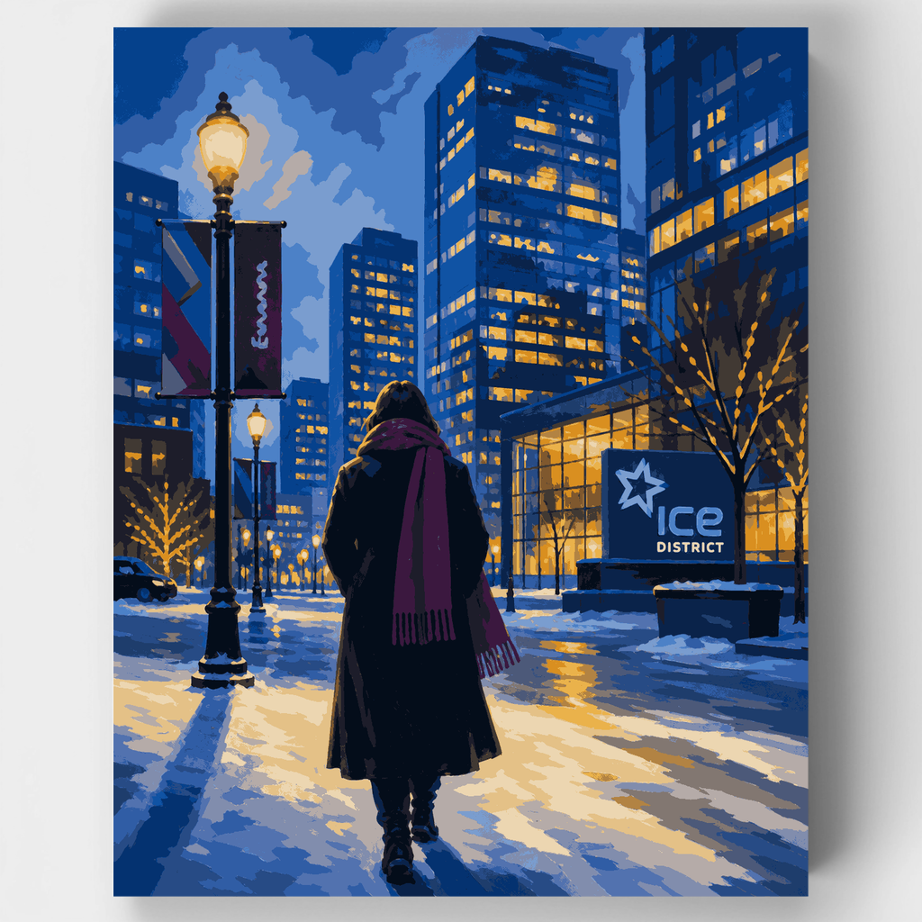 Ice District Twilight - Paint by Numbers Kit