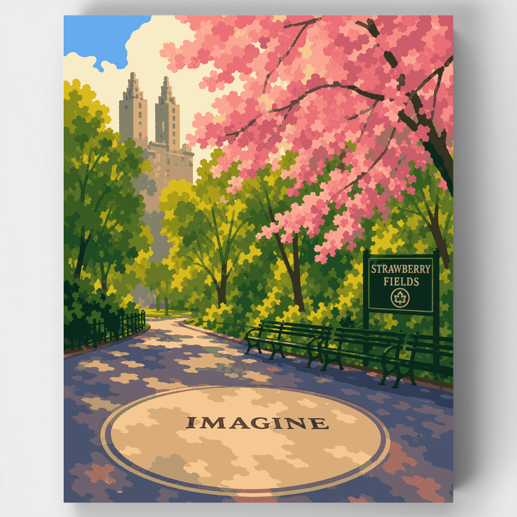 Imagine Mosaic, Campos de fresas - Kit de pintura por números — Estándar