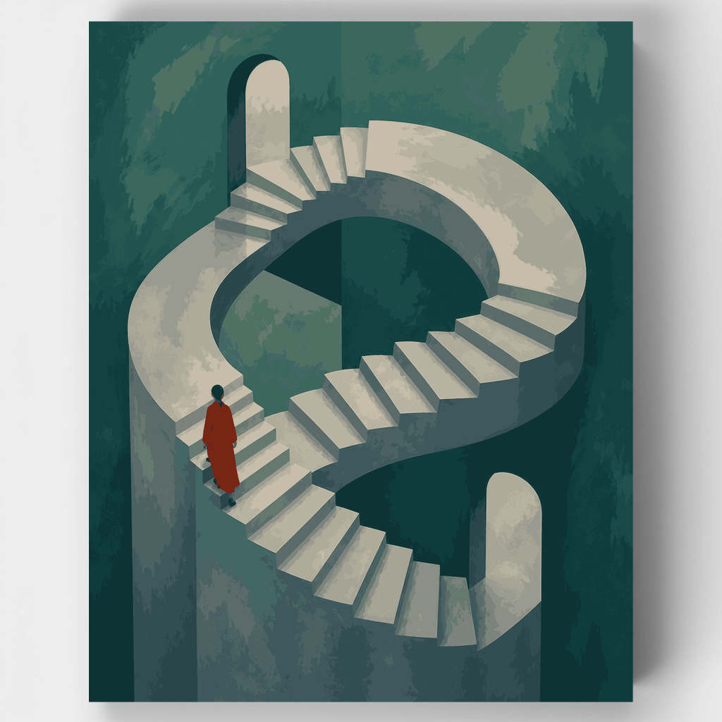 Escalera imposible - Kit de pintura por números — Estándar