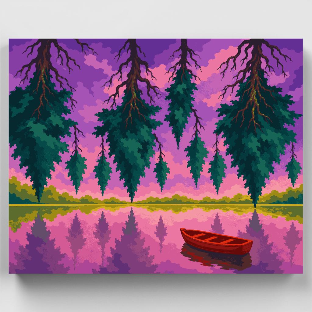 Inverted Pine Reflections - Paint by Numbers Kit