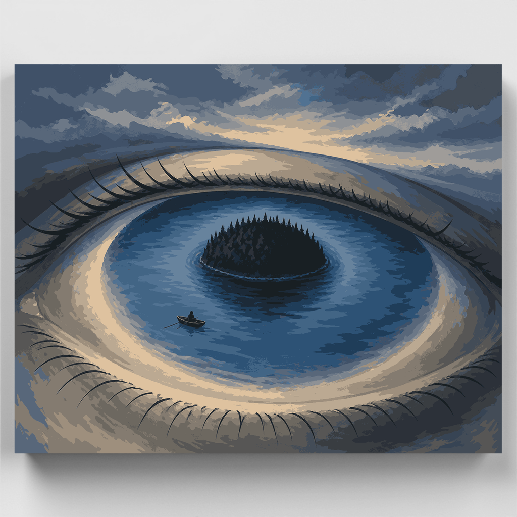 Iris Lake Island - Paint by Numbers Kit