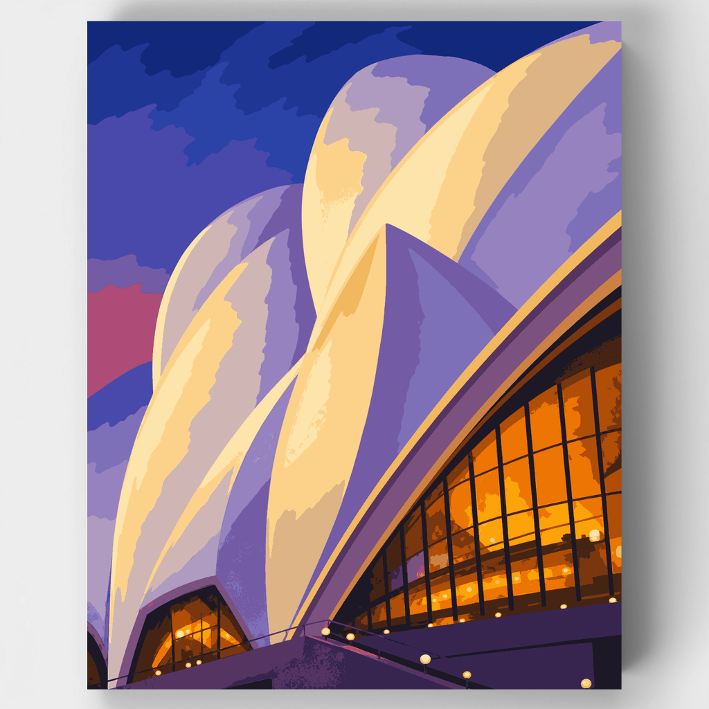 Velas de marfil al atardecer - Kit de pintura por números — Estándar