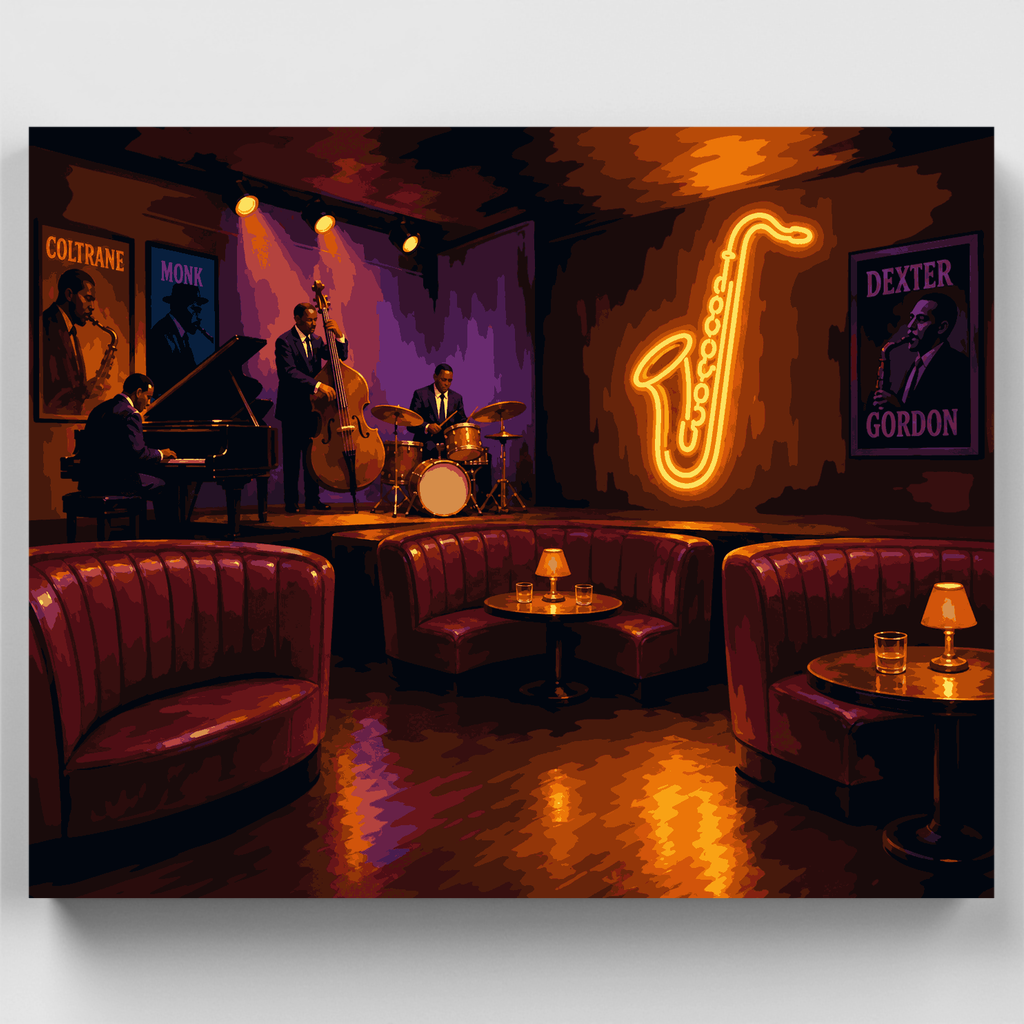 Kit de pintura por números - Club de Jazz Neón — Estándar