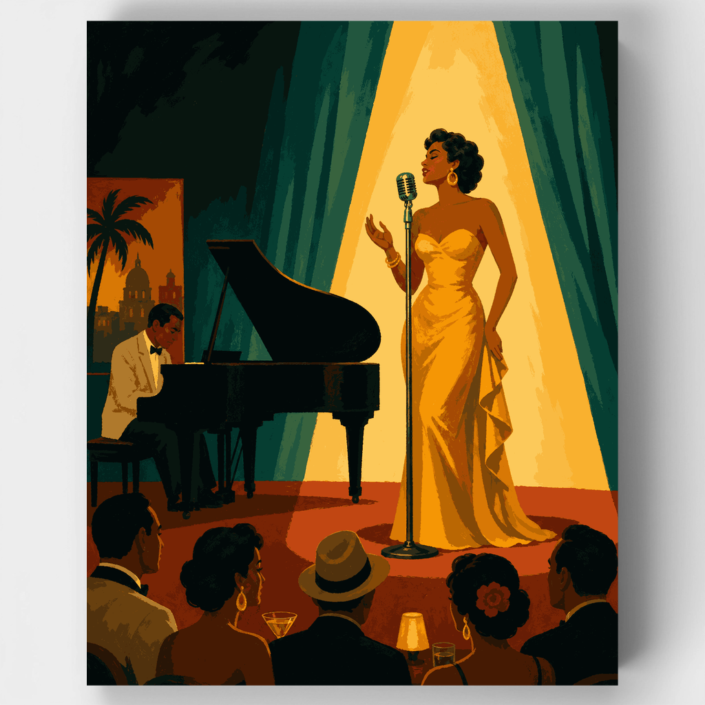 Jazz Club Singer - Paint by Numbers Kit