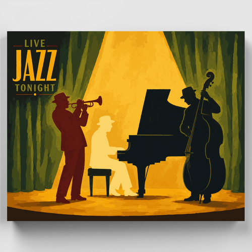 Jazz Night Stage - Paint by Numbers Kit