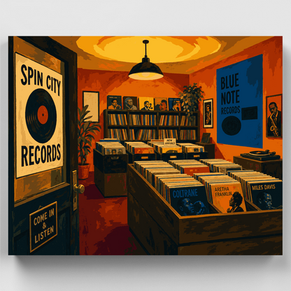 Jazz Record Store - Paint by Numbers Kit