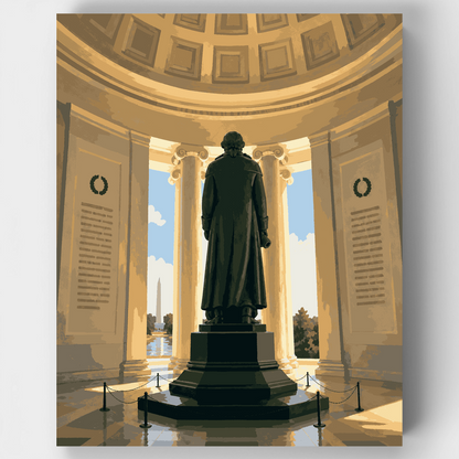 Jefferson Memorial Rotunda - Paint by Numbers Kit