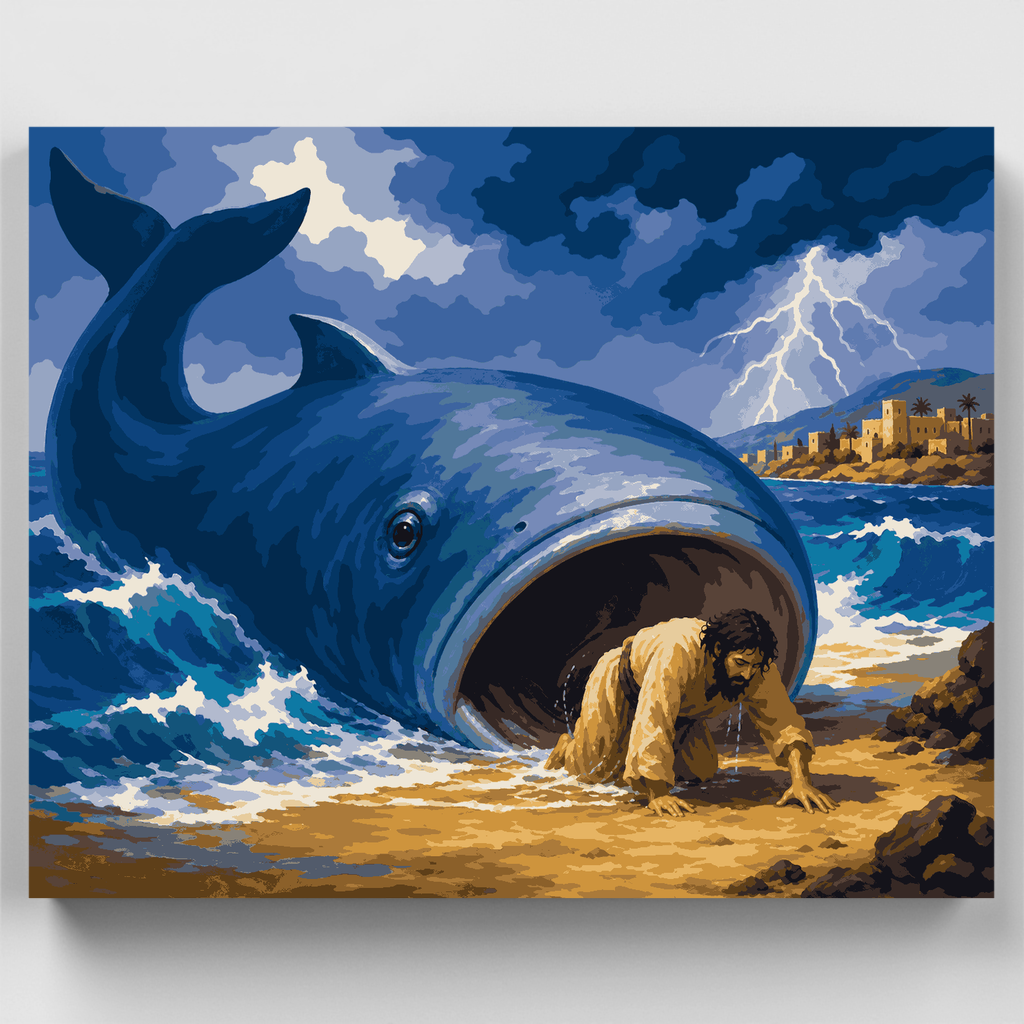 Jonah and the Whale - Paint by Numbers Kit