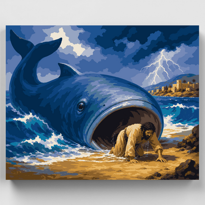 Jonah and the Whale - Paint by Numbers Kit