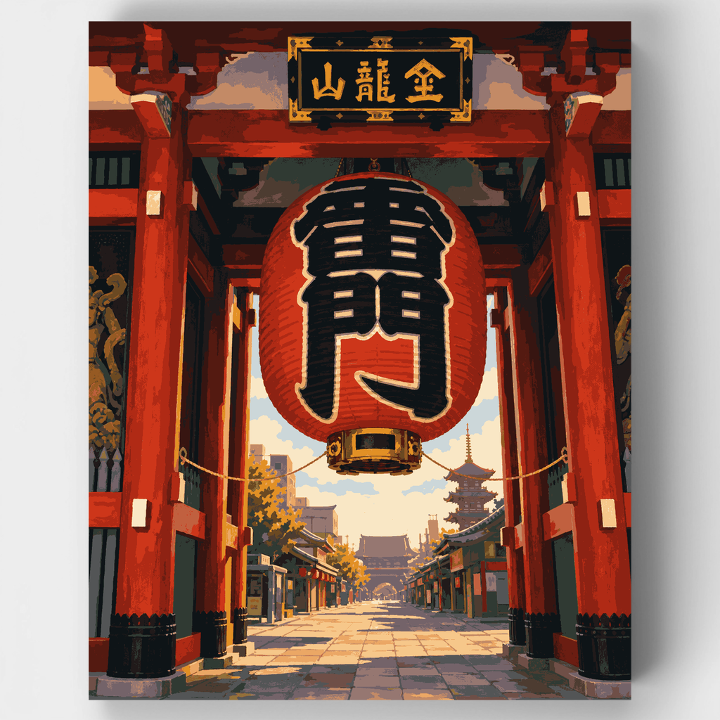 Linterna de Kaminarimon - Kit de pintura por números — Estándar
