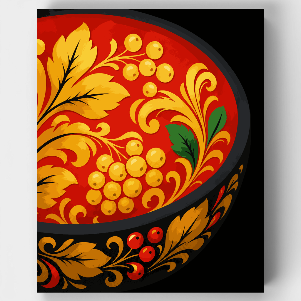 Kit de pintura por números: Bayas doradas de Jojlomá — Estándar