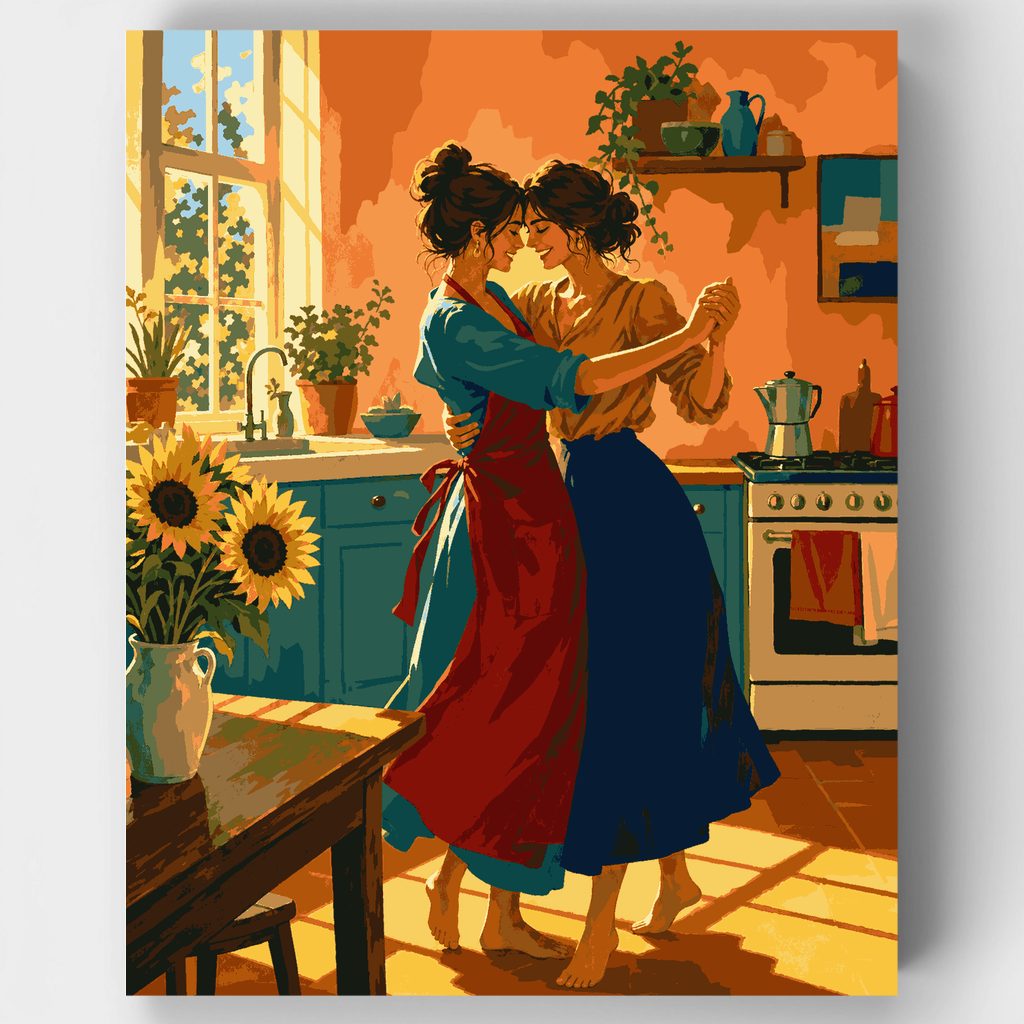 Baile en la cocina - Kit de pintura por números — Estándar