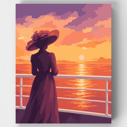Lady at Sunset - Paint by Numbers Kit