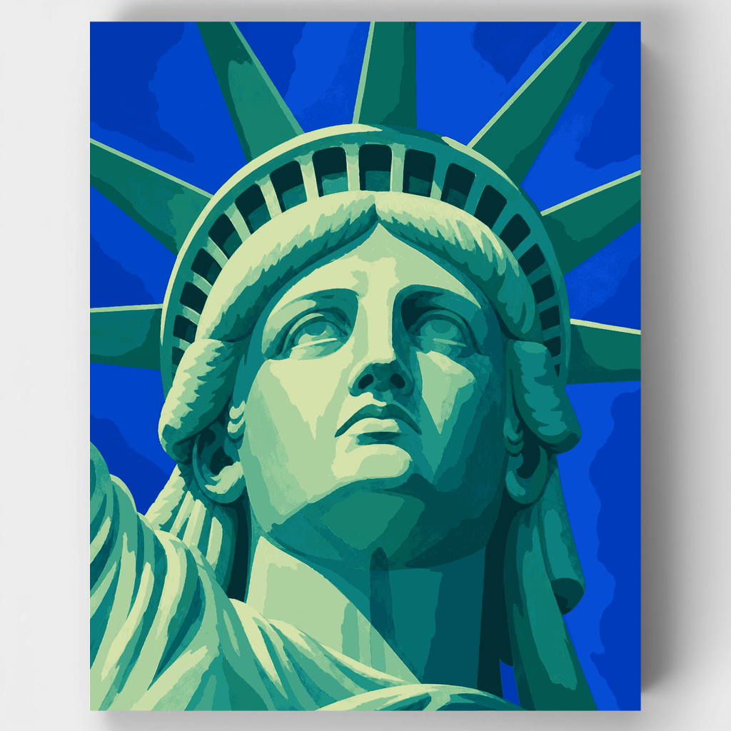 Kit de pintura por números - Primer plano de la Estatua de la Libertad — Estándar