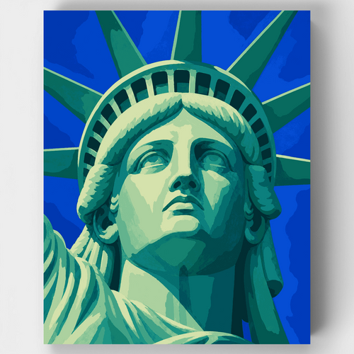 Lady Liberty Close-Up - Paint by Numbers Kit