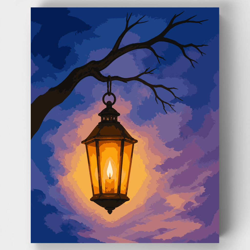 Linterna en el crepúsculo - Kit de pintura por números — Estándar