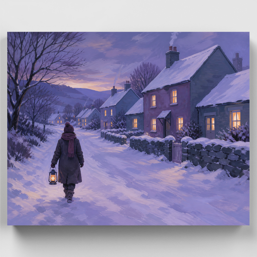 Lantern in the Snow - Paint by Numbers Kit