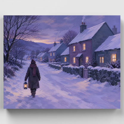 Lantern in the Snow - Paint by Numbers Kit