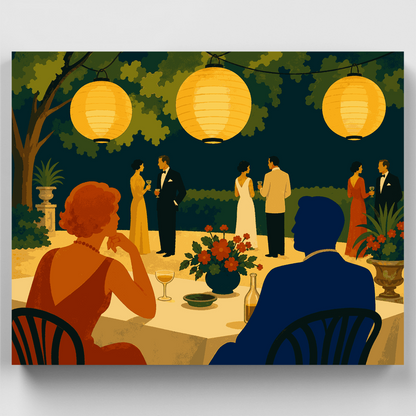 Lantern-Lit Garden Party - Paint by Numbers Kit