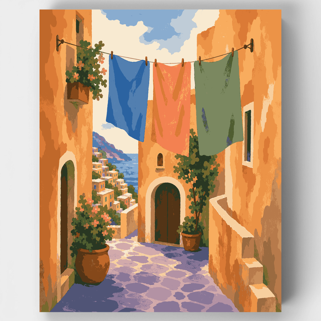 Callejón de los tendederos - Kit de pintura por números — Estándar