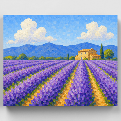 Lavender Fields Farmhouse - Paint by Numbers Kit