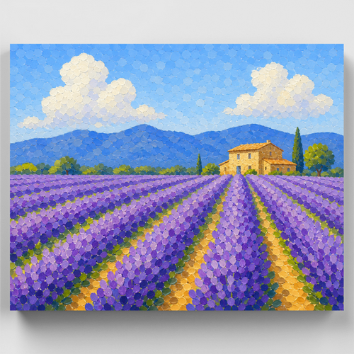 Lavender Fields Farmhouse - Paint by Numbers Kit